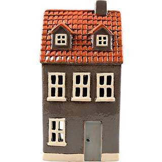 Det Gamle Apotek, Keramik hus, grå, 24 cm | Nr.4083