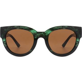 LILLY, green marble transparent sunglasses, solbrille i grøn