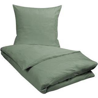 Sengetøj til king size dyne 240x220 cm - Blødt, jacquardvævet bomuldssatin - Check grøn - By Night sengesæt