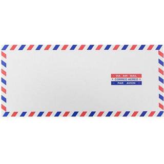 Jampapir nr. 10 Luftpostkonvolutter - 4 1/8 x 9 1/2 - Hvid - 50/pakke