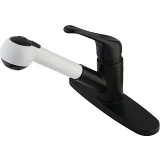 Kingston Brass KB705 Wyndham Single Loop Handle Pull-Out Kitchen Faucet With Sprayer Oil Rubbed Bronze