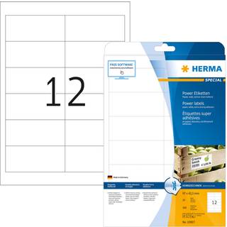HERMA Power labels with strong adhesion A4 97 x 42.3 mm made of paper