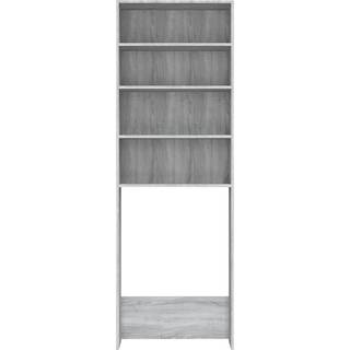 Badeværelsesskab Til Vaskemaskine 64X24X190 Cm - Grå sonoma-eg