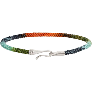 OLE LYNGGAARD COPENHAGEN Life armbånd i velvet nylon med sølv krog - 19 cm