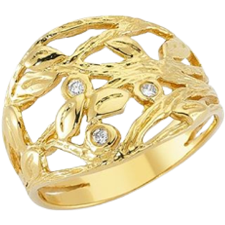 Nuran Natura 14 Karat Guld Ring med Brillanter 0,05 Carat W/VS