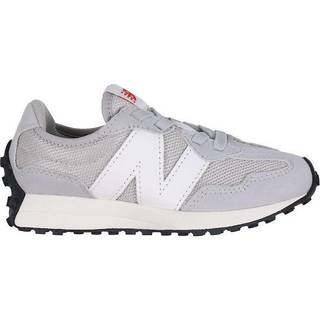 New Balance Børn 327 Bungee Lace i Grå/Hvid Synthetic, Størrelse 30