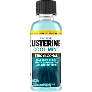 Listerine Cool Mint Zero Alcohol Mundskyl 3,2 oz (pakke med 2)