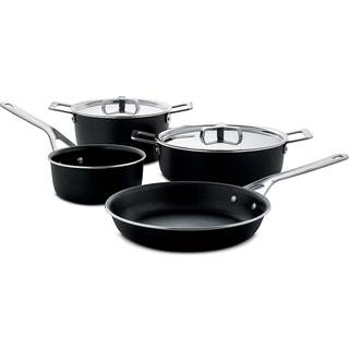 Alessi Kitchen And Tools - 'Pots&Pans', set of six in black aluminum with non-stick interi