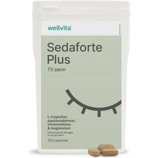 Wellvita Sedaforte Plus - 120 tabletter - Passionsblomst og tryptophan