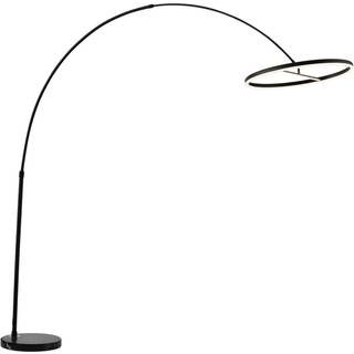 Lucande LED-buelampe Virvera, rund, sort, metal
