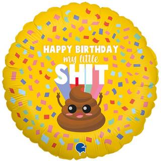 Happy Birthday My Little Shit 18" folieballon