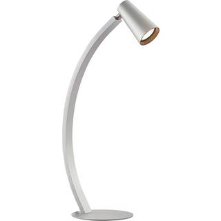 Lucande Velanoris bordlampe, børstet aluminium