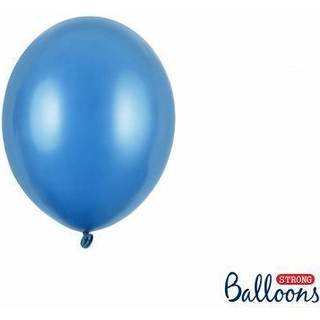 100 stk. Latexballoner metallic blå 9" - Professionel kvalitet til fest og dekoration