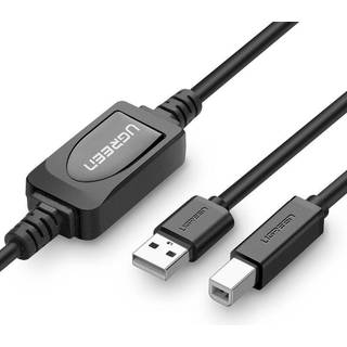 Ugreen USB-B til USB-A 2.0 printerkabel, 10m - Sort