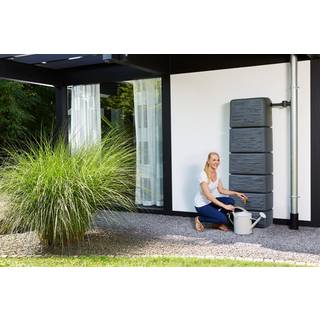 500 L Slim Stone regnvandsbeholder - grå granit