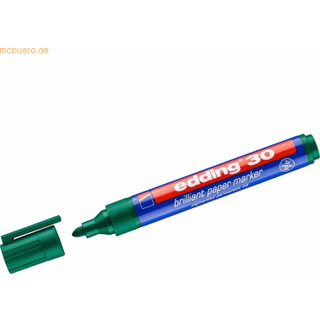 Edding 30-4 grøn brilliant papir marker, rund spids 1,5-3mm, 4-30004 (10stk.)