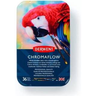 Derwent Chromaflow farveblyanter 36 stk. i praktisk metaletui