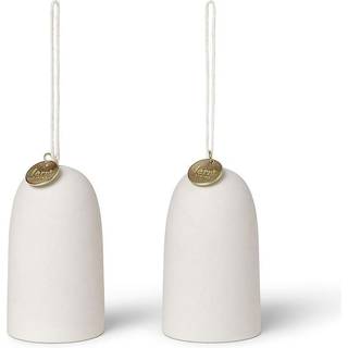Ferm Living Bell klocka juleophæng Ø4 cm 2-pak Offwhite