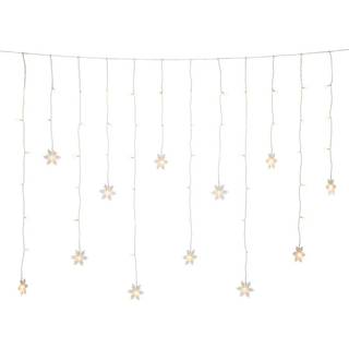 Lysgardin 12 snefnug LED 140 cm - Hvid