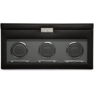 WOLF Viceroy Triple Winder with Storage and Travel Case Black