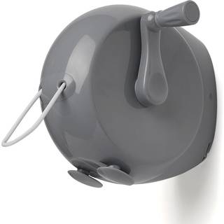 Addis 518148 Udendørs dobbelt udtrækkelig tørrelinje til tøjvask med vindhåndtag, 30 meter tørreplads, metallisk