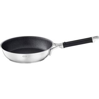 Rösle Silence PRO Pfanne 28 cm mit Antihaftversiegelung ProResist - Edelstahl - Schwarz,Silber