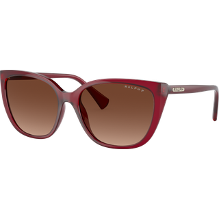 Ralph by Ralph Lauren RA5274 Polarized 5800T5 56 Solbriller Kvinder Rød - Transparent Burgundy Red - 56mm