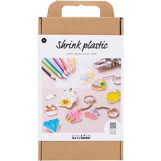 Creativ Company  Krympeplast DIY Sæt Pins og Nøgleringe