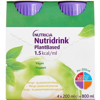Nutridrink PlantBased Mango/Passionfrugtsmag 4 x 200 ml
