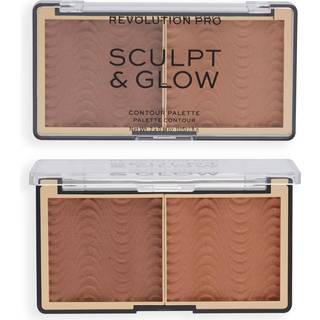 Revolution PRO Sculpt And Glow Kontur- og highlighter palette Skygge Medium-Deep 8 g - 8 g