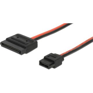 SATA strøm adapter - 15-Pin han til Slim SATA hun 6-Pin - 24 cm