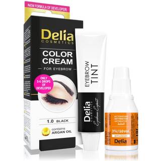 Delia Cosmetics Argan Oil Øjenbrynsfarve Skygge 1.0 Black 15 ml - 15 ml
