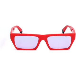 Polaroid Unisex PLD MSGM 1/G 0A4/EX Solbriller Acetat Rød Sølv Firkantet Polariseret Flash