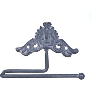Chic Antique Toilet Paper Holder with Decor Antique Grey