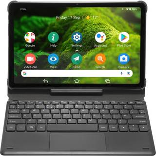 Doro Tablet - keyboard and folio case - with touchpad - QWERTY - Nordic - black - Tastatur & Folio sæt - Nordisk - Sort