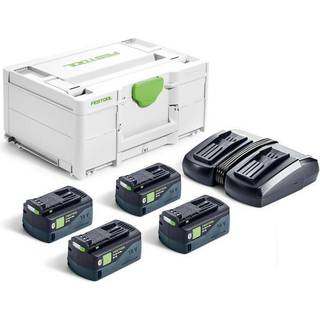 Tilbehørssæt Festool SYS 18V 4x5,0/TCL 6 DUO; 18 V; 4x5,0 Ah batt.