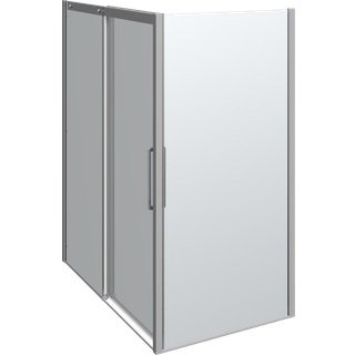 Scanbad Skydedør M/1 Sidepanel Classic 1600*1000mm Krom/klar