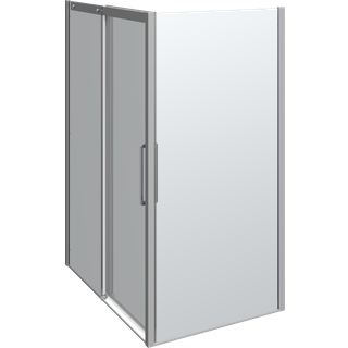 Scanbad Skydedør M/1 Sidepanel Classic 1400*1000mm Krom/klar