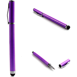 2 i 1 Stylus Pen Til Smartphones Og Tablets - Lilla