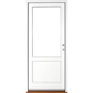 Outline Facadedør i hvid med 3-lags klart glas 114x948x2118 mm - Højre