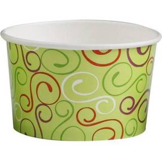 Isbæger Luksus pap 150ml (5oz) Ø86x50mm med mønster