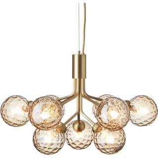 Nuura apiales 9 lysekrone børstet messing/optic gold