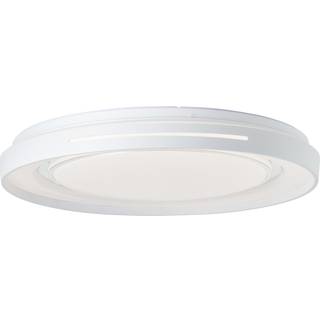LED-loftslampe Barty, hvid/krom, Ø 48,5 cm, CCT, metal