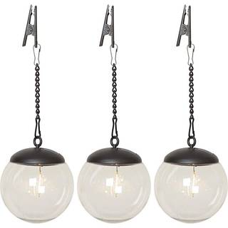 Star Trading - Solar Cell Lighting - Solar Cell Decoration Globe - Transparent - 29 cm