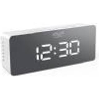 Adler vækkeur med stort LED display - Hvid