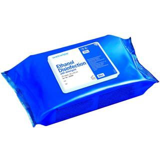 Wet Wipe Overfladedesinfektion servietter med ethanol blå
