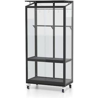 Vitavia Urban Sort 3mm Hærdet Drivhus Glas Og Sokkel På Hjul