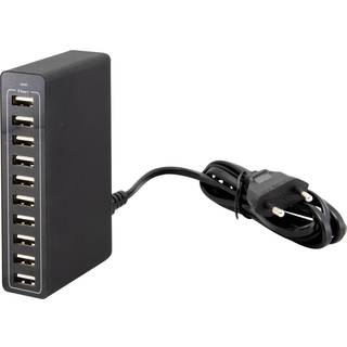 Securit LED Multioplader – med 10 USB porte