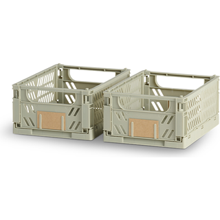 DAY Opbevaringskasse foldbar 17x12,5 cm moss green - 2 stk.
