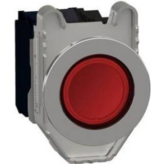 Schneider Lampetryk flush komp rød led 230v no+nc